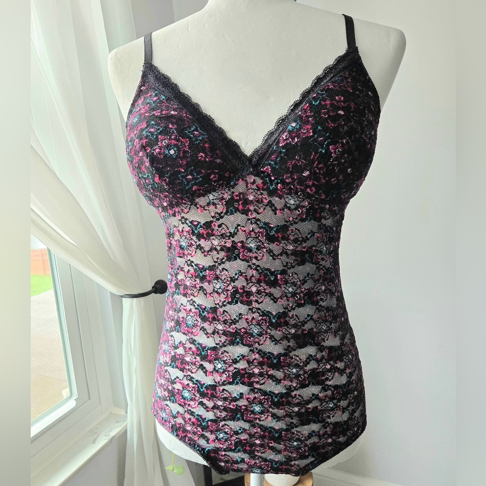 Nicole Miller New York Floral Lace Shaping Bodysuit - Size XL
